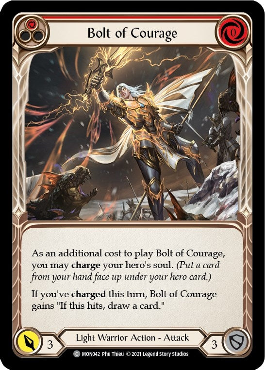 Image for Bolt of Courage (Red) (MON042) (MON) - Flesh and Blood TCG