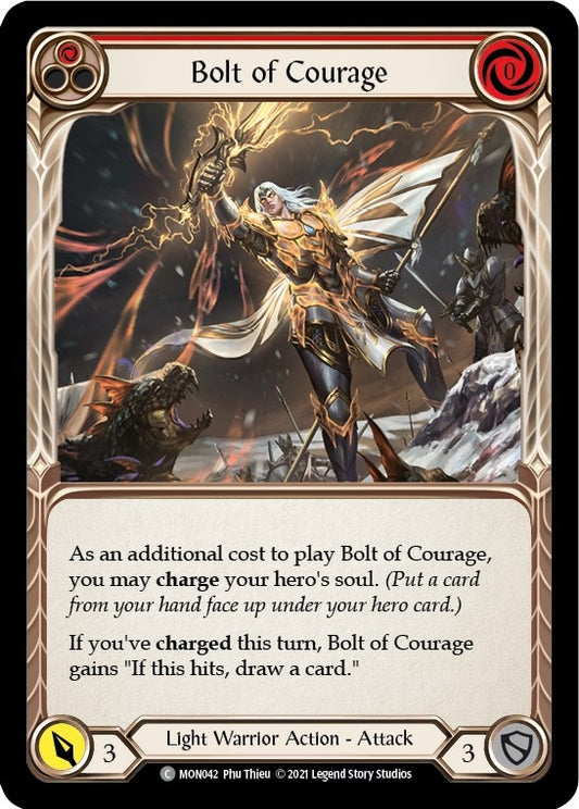 Image for Bolt of Courage (Red) (MON042) (MON) - Flesh and Blood TCG
