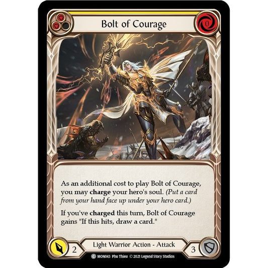 Image for Bolt of Courage (Yellow) (MON043) (MON) - Flesh and Blood TCG