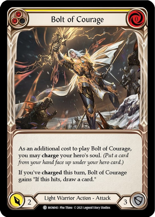 Image for Bolt of Courage (Yellow) (MON043) (MON) - Flesh and Blood TCG