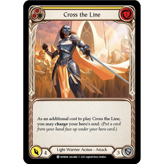 Image for Cross the Line (Yellow) (MON046) (MON) - Flesh and Blood TCG