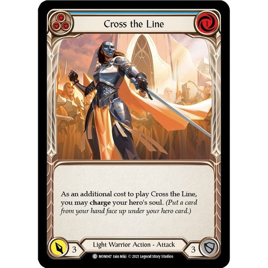 Image for Cross the Line (Blue) (MON047) (MON) - Flesh and Blood TCG