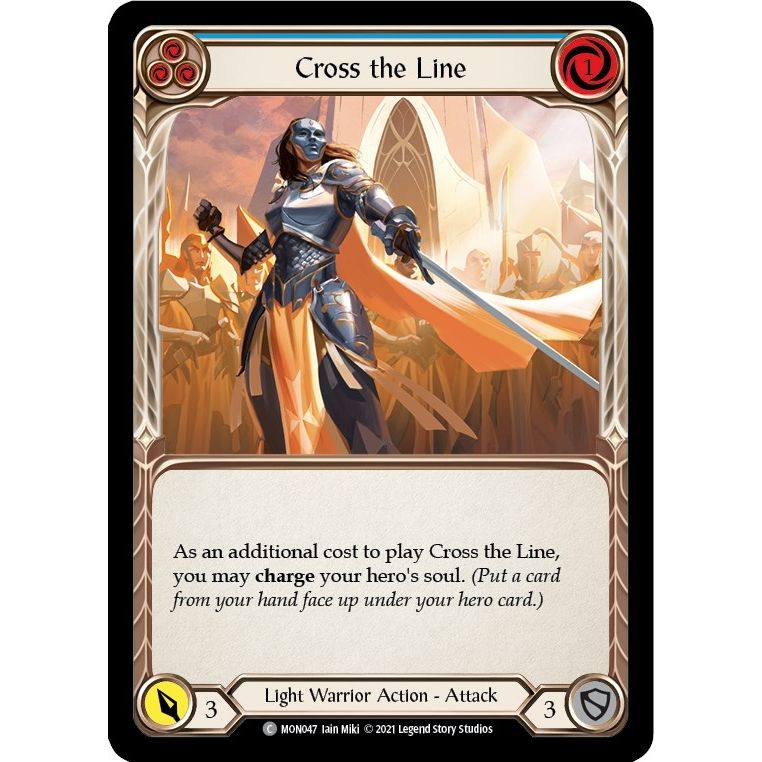 Image for Cross the Line (Blue) (MON047) (MON) - Flesh and Blood TCG