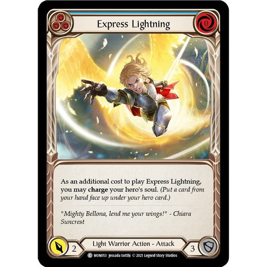 Image for Express Lightning (Blue) (MON053) (MON) - Flesh and Blood TCG