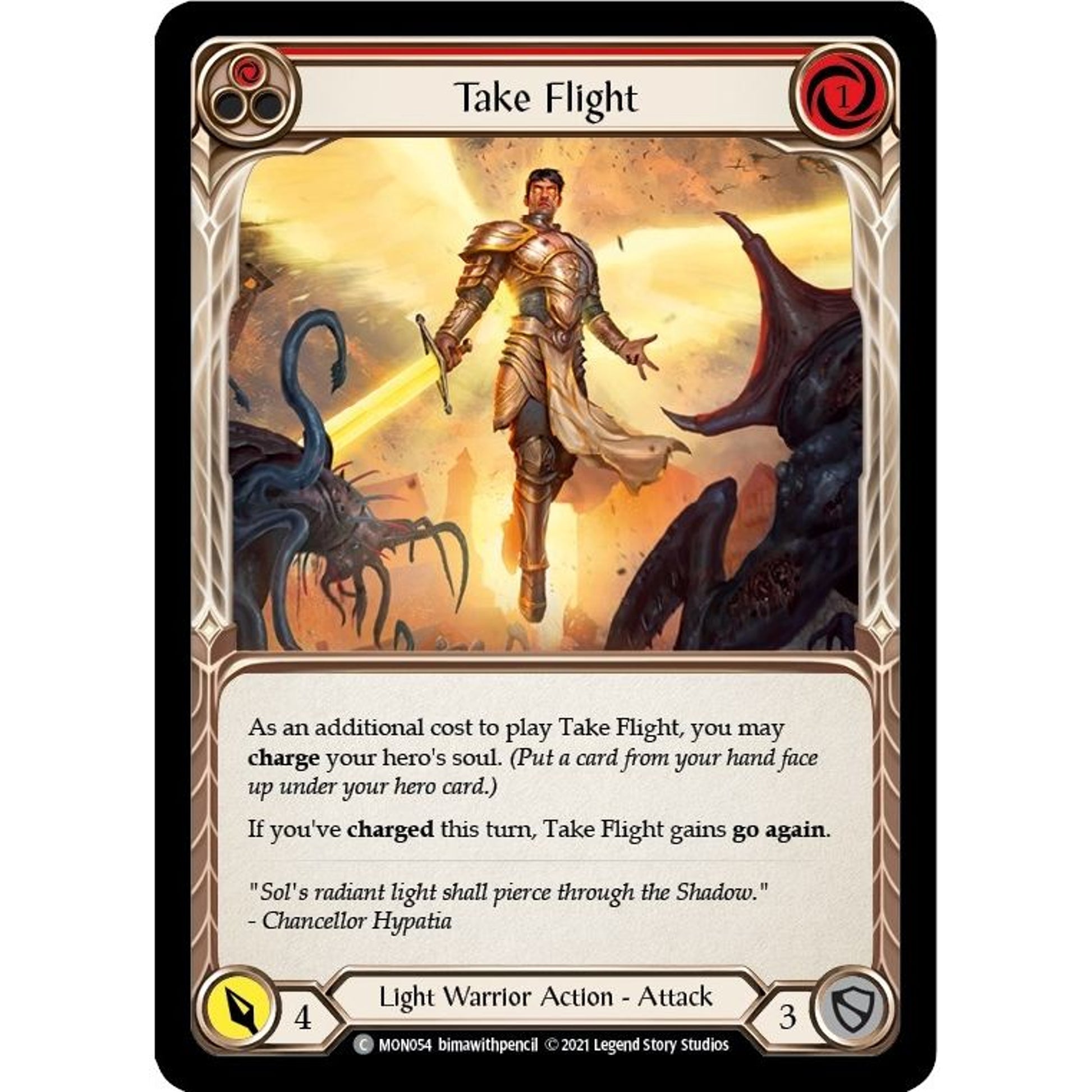 Image for Take Flight (Red) (MON054) (MON) - Flesh and Blood TCG