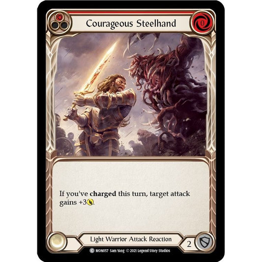 Image for Courageous Steelhand (Red) (MON057) (MON) - Flesh and Blood TCG