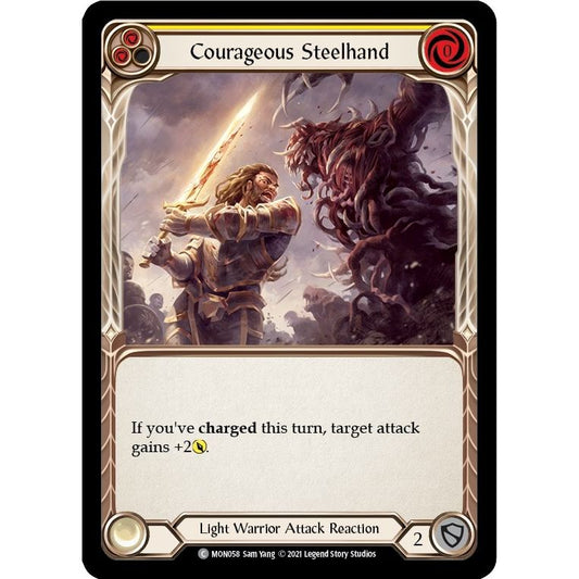 Image for Courageous Steelhand (Yellow) (MON058) (MON) - Flesh and Blood TCG