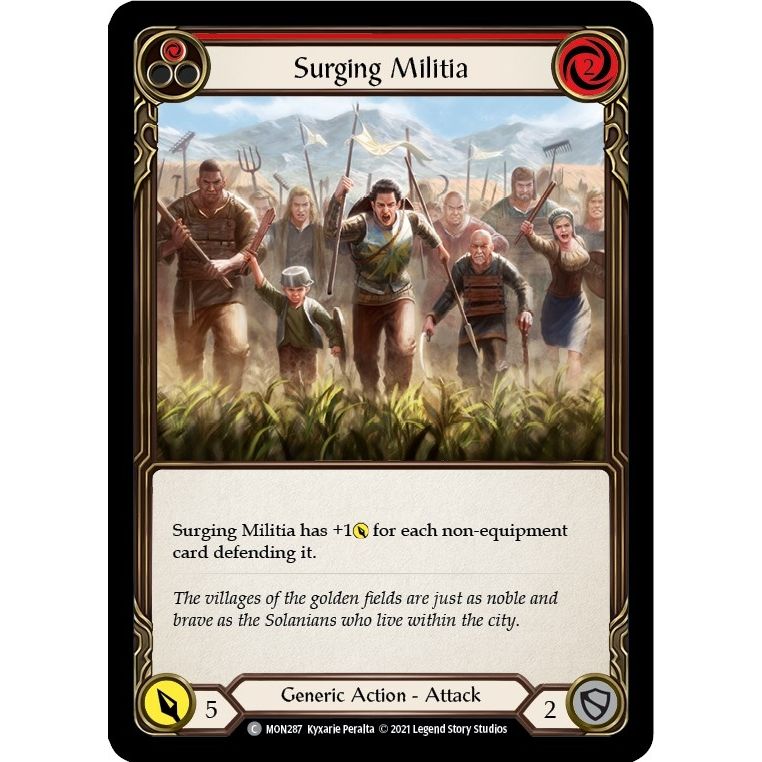 Image for Surging Militia (Red) (MON287) (MON) - Flesh and Blood TCG