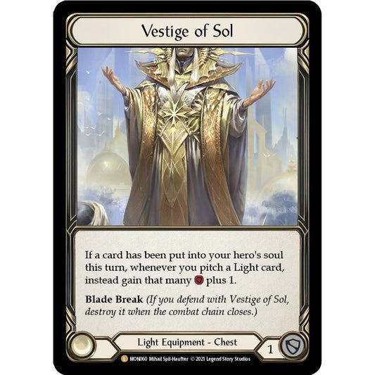 Image for Vestige of Sol (MON060) (MON) - Flesh and Blood TCG