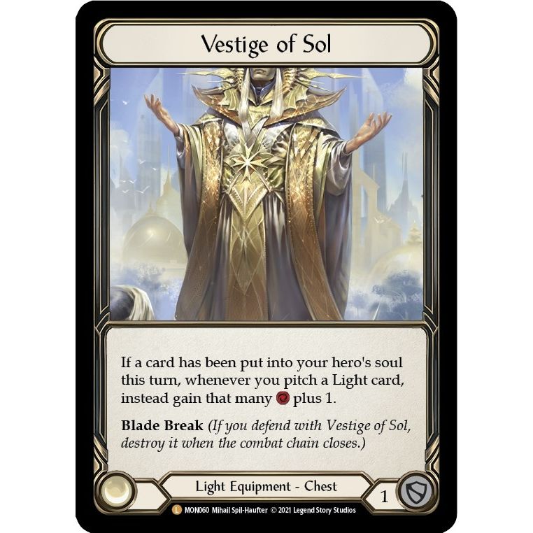 Image for Vestige of Sol (MON060) (MON) - Flesh and Blood TCG