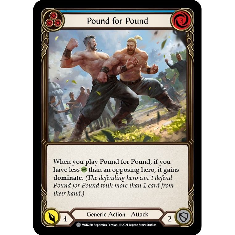 Image for Pound for Pound (Blue) (MON280) (MON) - Flesh and Blood TCG
