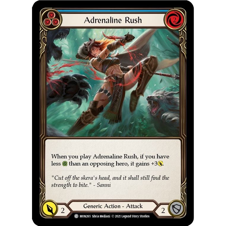 Image for Adrenaline Rush (Blue) (MON265) (MON) - Flesh and Blood TCG