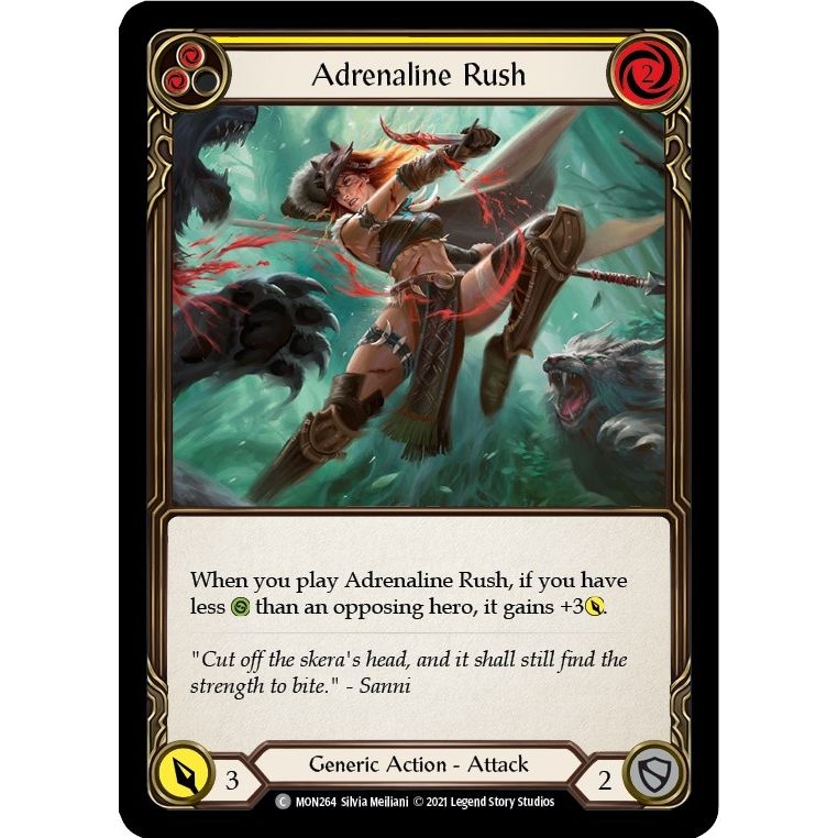 Image for Adrenaline Rush (Yellow) (MON264) (MON) - Flesh and Blood TCG