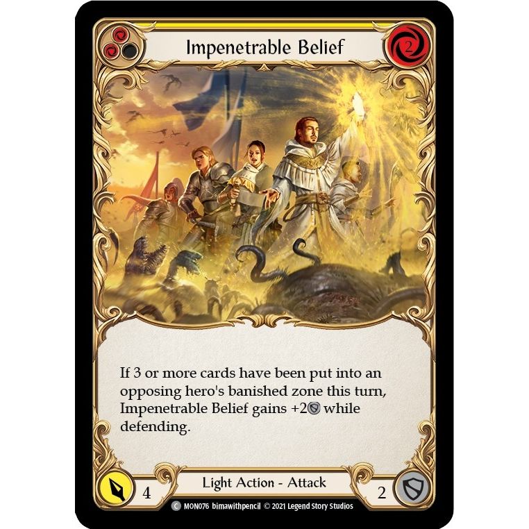 Image for Impenetrable Belief (Yellow) (MON076) (MON) - Flesh and Blood TCG