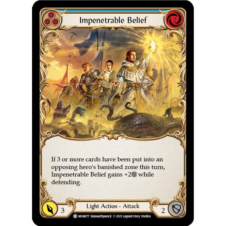 Image for Impenetrable Belief (Blue) (MON077) (MON) - Flesh and Blood TCG