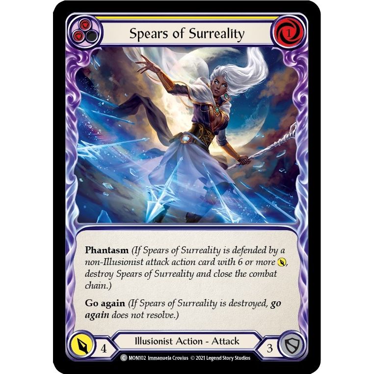 Image for Spears of Surreality (Yellow) (MON102) (MON) - Flesh and Blood TCG