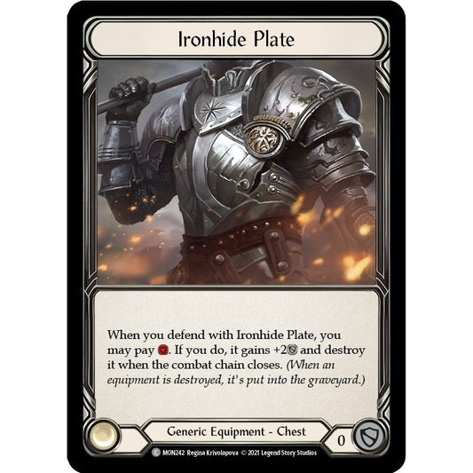 Image for Ironhide Plate (MON242) (MON) - Flesh and Blood TCG