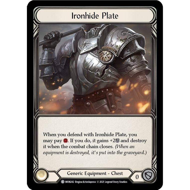 Image for Ironhide Plate (MON242) (MON) - Flesh and Blood TCG