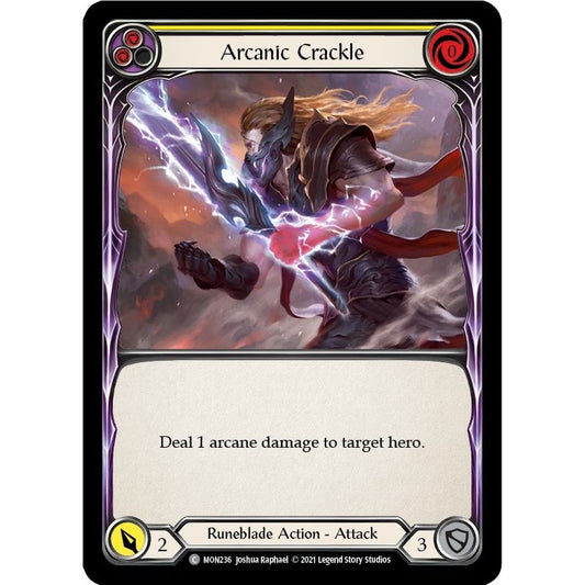 Image for Arcanic Crackle (Yellow) (MON236) (MON) - Flesh and Blood TCG