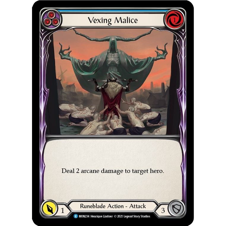 Image for Vexing Malice (Blue) (MON234) (MON) - Flesh and Blood TCG