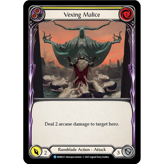 Image for Vexing Malice (Yellow) (MON233) (MON) - Flesh and Blood TCG