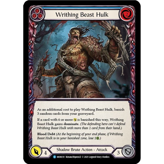 Image for Writhing Beast Hulk (Blue) (MON131) (MON) - Flesh and Blood TCG