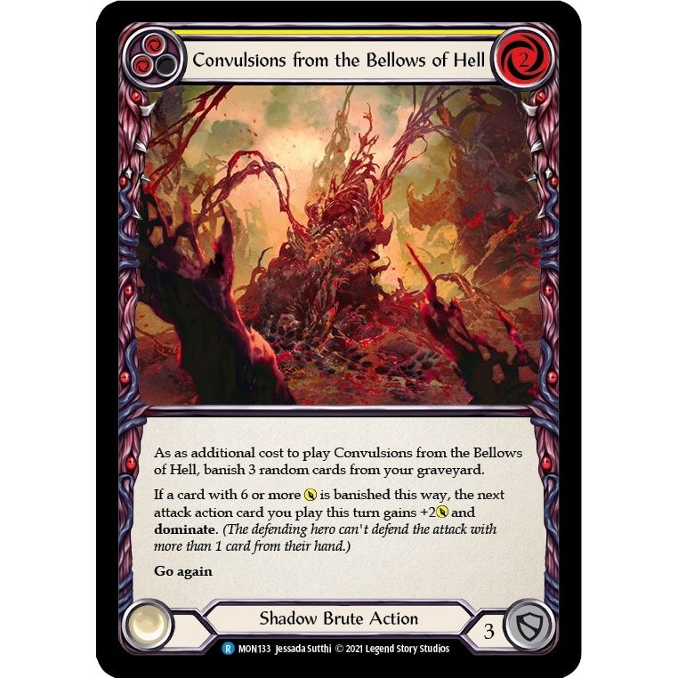 Image for Convulsions from the Bellows of Hell (Yellow) (MON133) (MON) - Flesh and Blood TCG