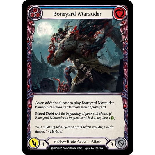 Image for Boneyard Marauder (Blue) (MON137) (MON) - Flesh and Blood TCG