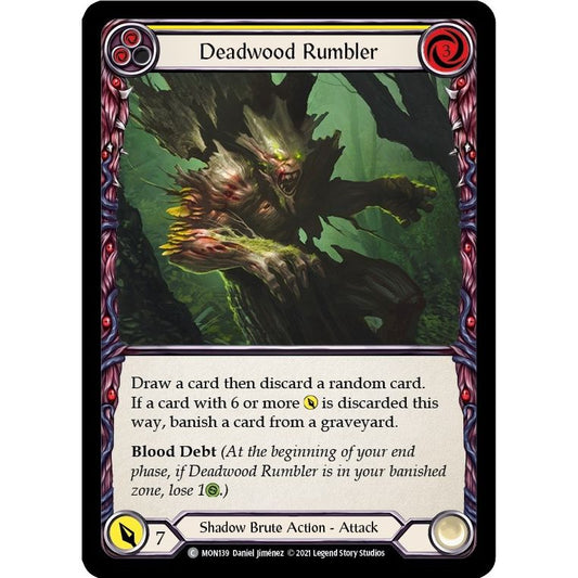 Image for Deadwood Rumbler (Yellow) (MON139) (MON) - Flesh and Blood TCG