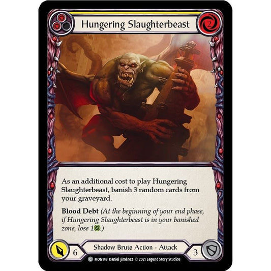 Image for Hungering Slaughterbeast (Yellow) (MON148) (MON) - Flesh and Blood TCG