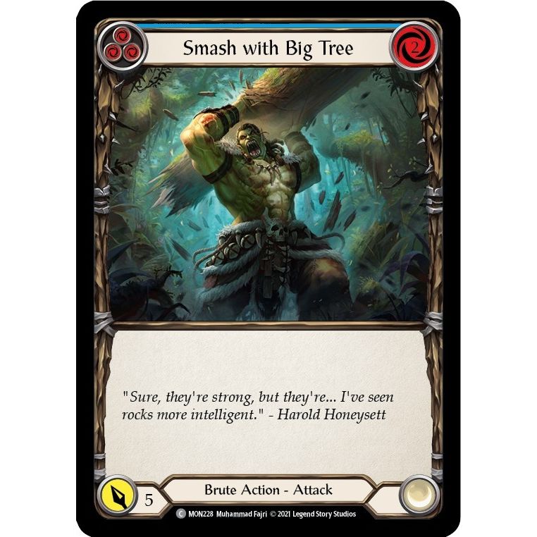 Image for Smash with Big Tree (Blue) (MON228) (MON) - Flesh and Blood TCG