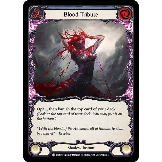 Image for Blood Tribute (Blue) (MON217) (MON) - Flesh and Blood TCG