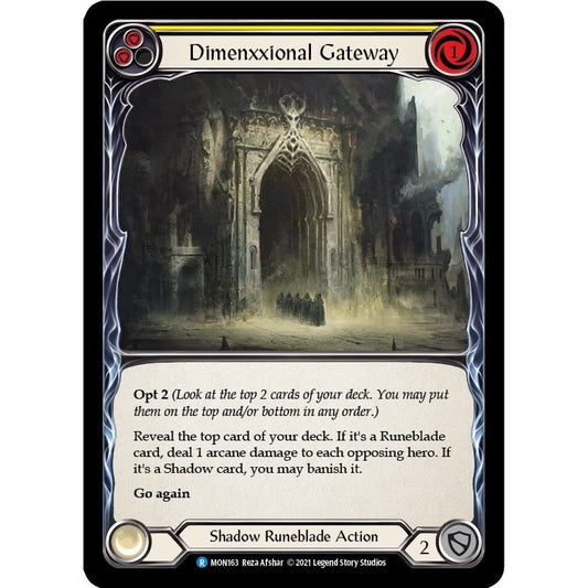 Image for Dimenxxional Gateway (Yellow) (MON163) (MON) - Flesh and Blood TCG