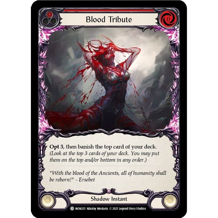 Image for Blood Tribute (Red) (MON215) (MON) - Flesh and Blood TCG