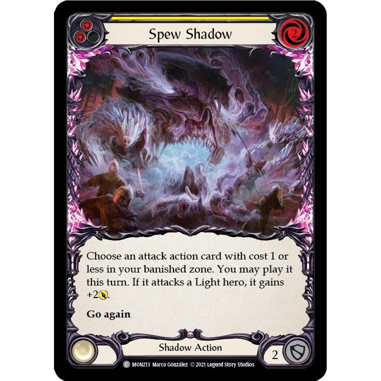 Image for Spew Shadow (Yellow) (MON213) (MON) - Flesh and Blood TCG