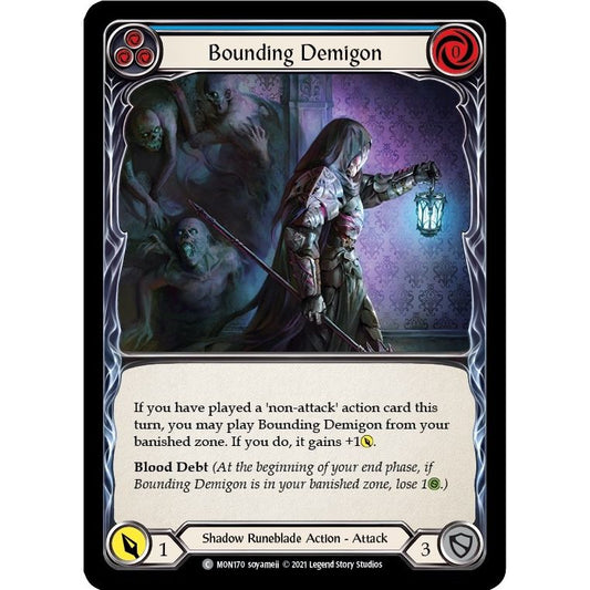 Image for Bounding Demigon (Blue) (MON170) (MON) - Flesh and Blood TCG
