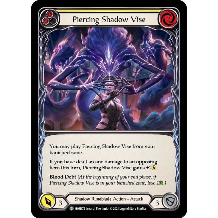 Image for Piercing Shadow Vise (Yellow) (MON172) (MON) - Flesh and Blood TCG