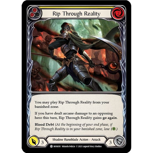 Image for Rip Through Reality (Yellow) (MON181) (MON) - Flesh and Blood TCG