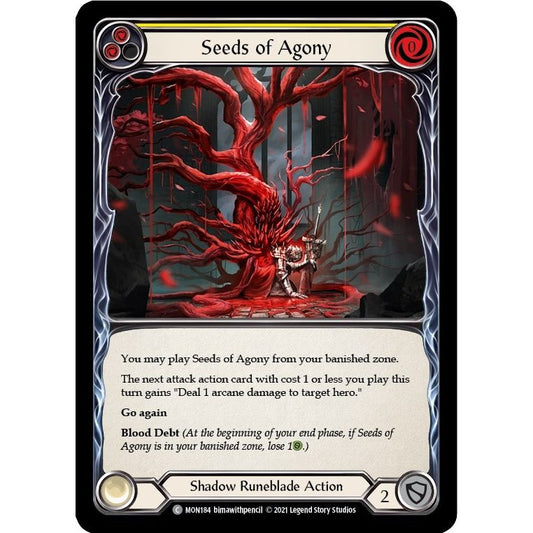 Image for Seeds of Agony (Yellow) (MON184) (MON) - Flesh and Blood TCG