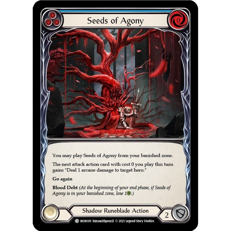 Image for Seeds of Agony (Blue) (MON185) (MON) - Flesh and Blood TCG