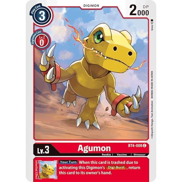 Image for Agumon (BT4-008 C) (BT04) - Digimon Card Game