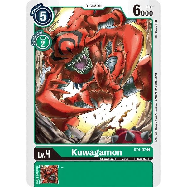 Image for Kuwagamon (ST4-07 C) (ST-4) - Digimon Card Game