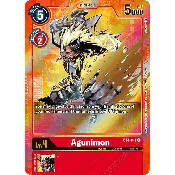 Image for Agunimon (Alternate Art) (BT4-011 U) (BT04) - Digimon Card Game