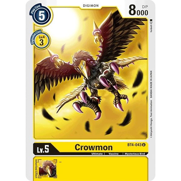 Image for Crowmon (BT4-043 U) (BT04) - Digimon Card Game
