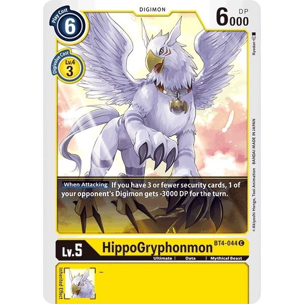 Image for HippoGryphonmon (BT4-044 C) (BT04) - Digimon Card Game