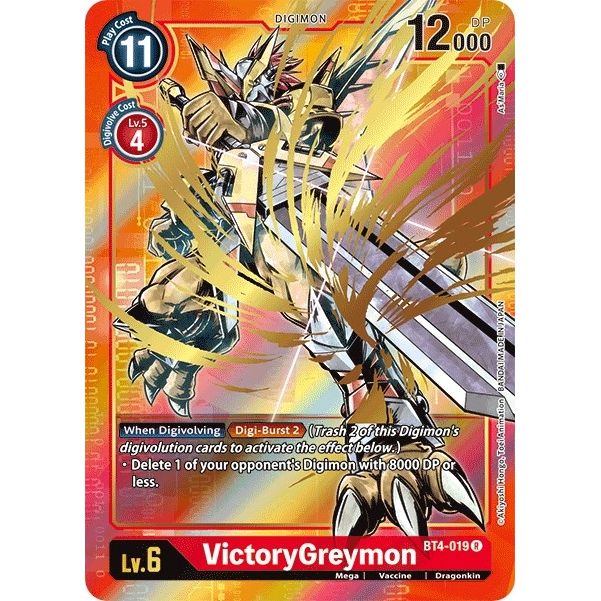 Image for VictoryGreymon (Alternate Art) (BT4-019 R) (BT04) - Digimon Card Game