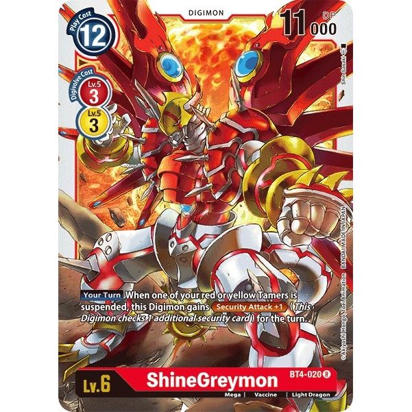 Image for ShineGreymon (BT4-020 R) (BT04) - Digimon Card Game