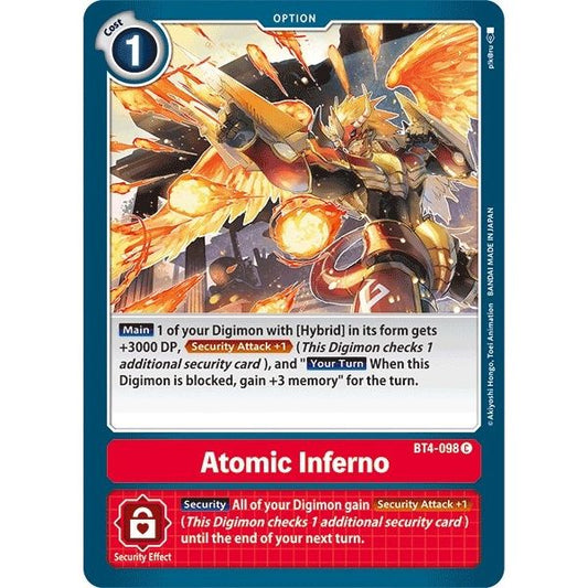 Image for Atomic Inferno (BT4-098 C) (BT04) - Digimon Card Game
