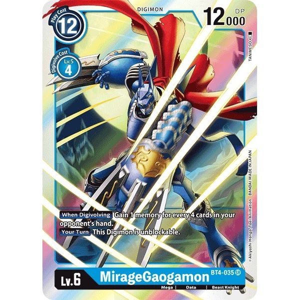 Image for MirageGaogamon (BT4-035 SR) (BT04) - Digimon Card Game