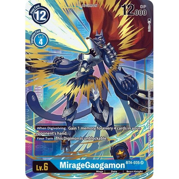 Image for MirageGaogamon (Alternate Art) (BT4-035 SR) (BT04) - Digimon Card Game